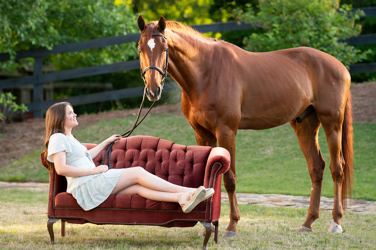 Atlanta, Georgia Equestrian Photographer for high school senior girls and their horses.