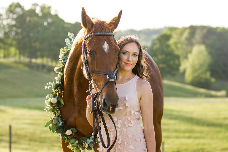 Sweet Fresno Photography, Atlanta, Georgia equestrian photographer, for high school senior portraits of a girl and her horse.