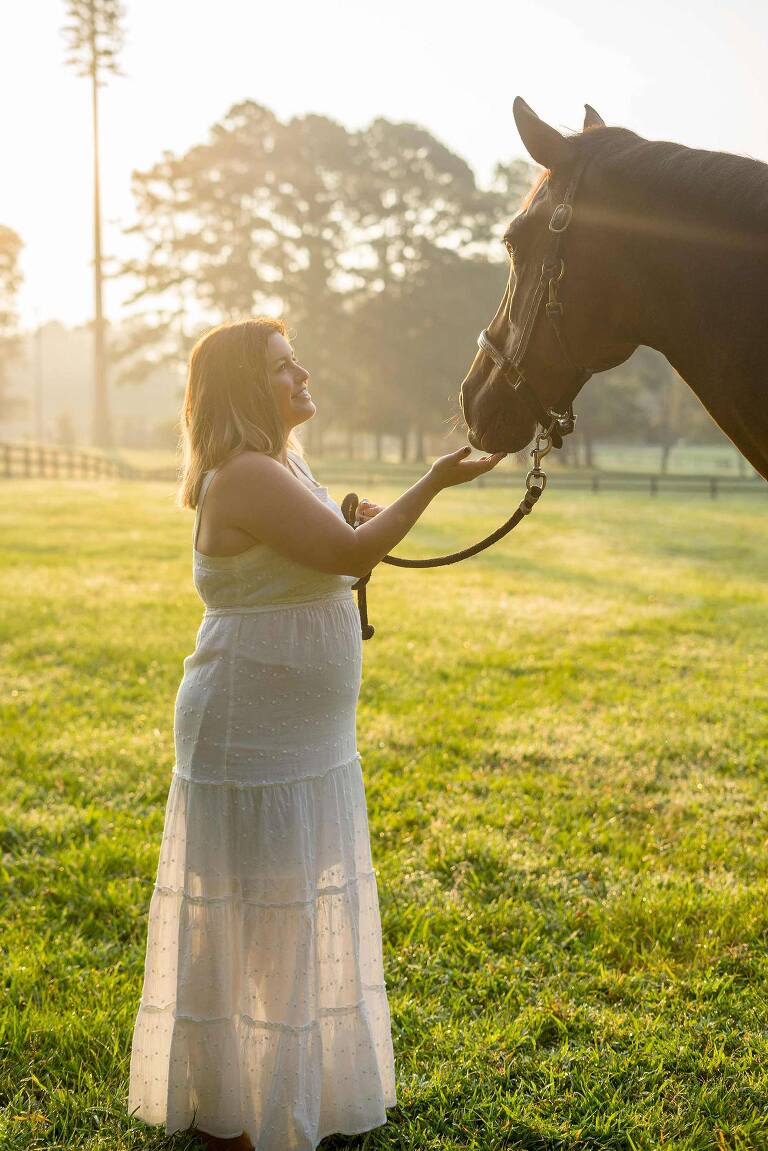 Woman and her horse photo by Atlanta, Georgia horse photographer, Sweet Fresno Photography at Alpharetta, Georgia equestrian center.